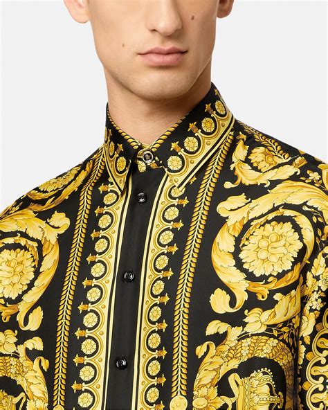 versace barocco shirt replica|barocco silk shirt.